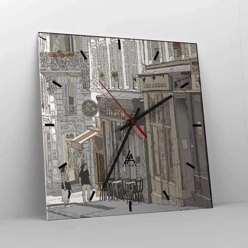 Horloge murale - Pendule murale - Joie de la ville - 40x40 cm