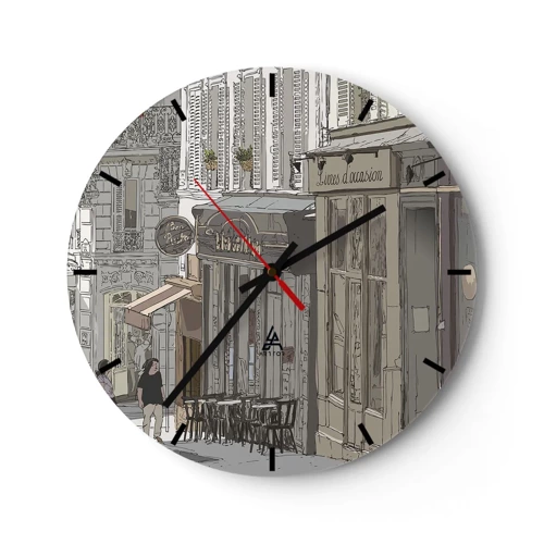 Horloge murale - Pendule murale - Joie de la ville - 40x40 cm
