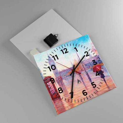 Horloge murale - Pendule murale - Jour automnal londonien - 30x30 cm