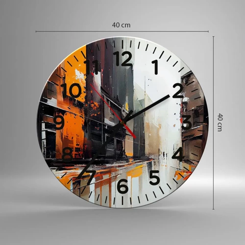 Horloge murale - Pendule murale - Jour de pluie - 40x40 cm