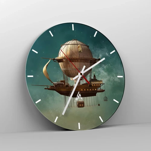 Horloge murale - Pendule murale - Jules Verne vous salue - 30x30 cm