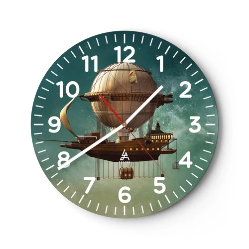 Horloge murale - Pendule murale - Jules Verne vous salue - 40x40 cm