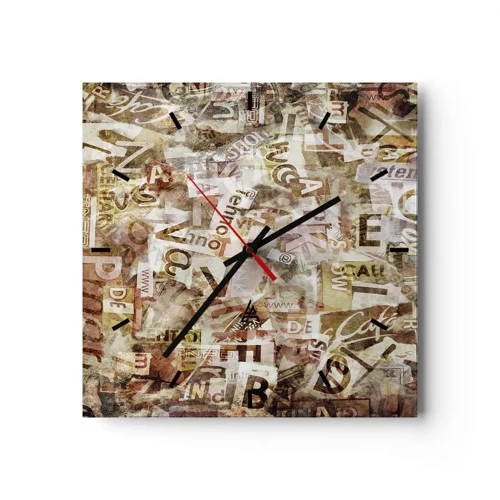 Horloge murale - Pendule murale - J'unifie le bavardage - 30x30 cm