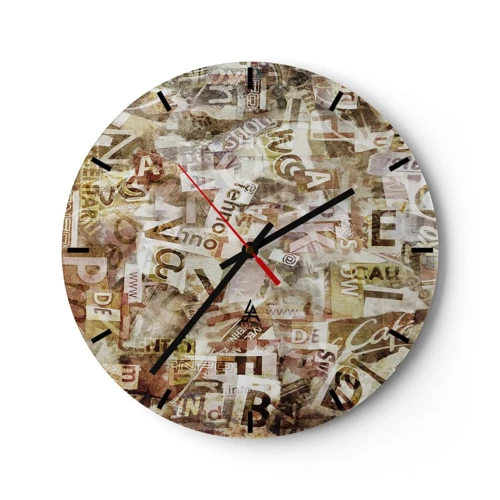 Horloge murale - Pendule murale - J'unifie le bavardage - 30x30 cm