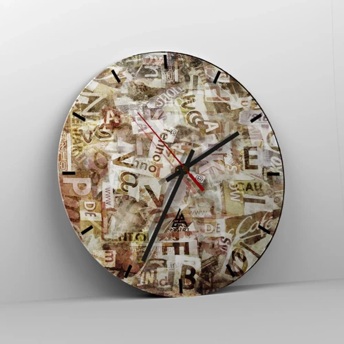 Horloge murale - Pendule murale - J'unifie le bavardage - 30x30 cm