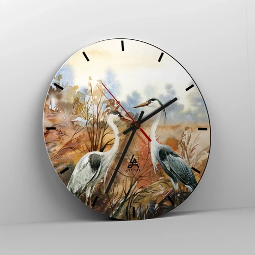 Horloge murale - Pendule murale - Jusqu'où en automne ? - 30x30 cm