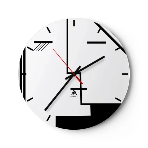 Horloge murale - Pendule murale - Juste un baiser - 30x30 cm