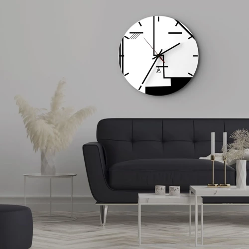 Horloge murale - Pendule murale - Juste un baiser - 30x30 cm