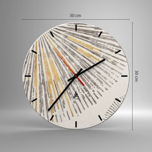 Horloge murale - Pendule murale - La beauté du rayon - 30x30 cm