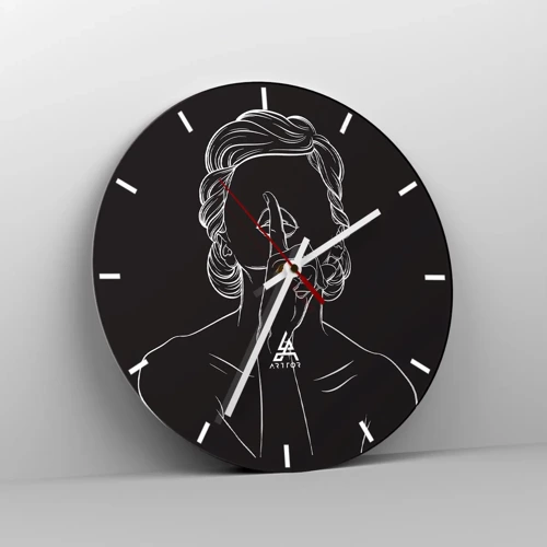 Horloge murale - Pendule murale - La beauté s'épanouit en silence - 30x30 cm