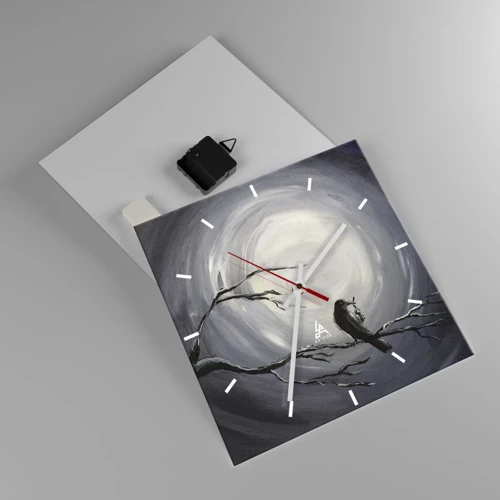 Horloge murale - Pendule murale - La clé du mystère de la nuit - 30x30 cm