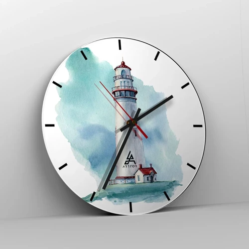 Horloge murale - Pendule murale - La douce sœur du bleu - 30x30 cm