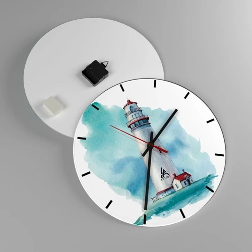 Horloge murale - Pendule murale - La douce sœur du bleu - 40x40 cm