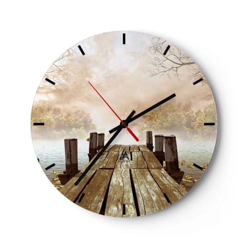 Horloge murale - Pendule murale - La douce tristesse de l'automne - 30x30 cm