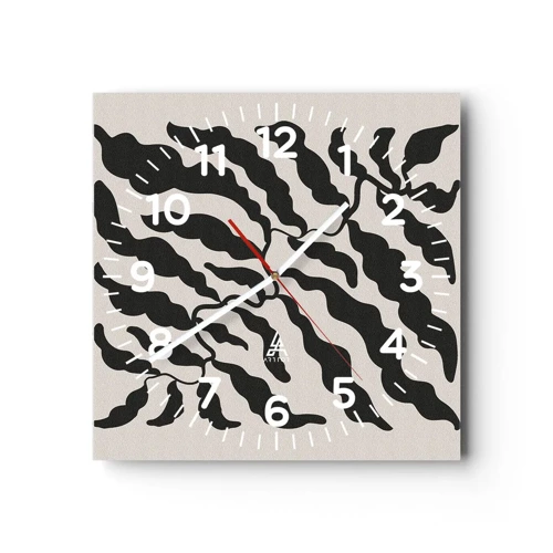 Horloge murale - Pendule murale - La nature du carré - 40x40 cm