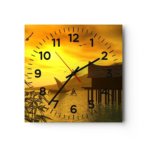 Horloge murale - Pendule murale - La paix tant désirée - 40x40 cm