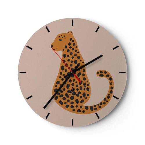 Horloge murale - Pendule murale - La panthère est un motif à la mode - 30x30 cm