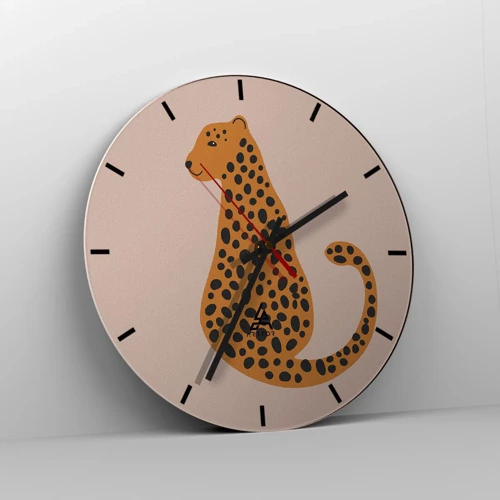 Horloge murale - Pendule murale - La panthère est un motif à la mode - 30x30 cm