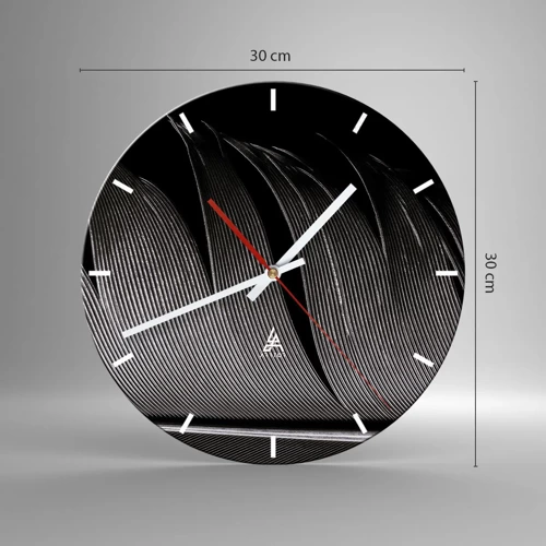 Horloge murale - Pendule murale - La plume – un design magnifique - 30x30 cm