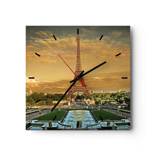 Horloge murale - Pendule murale - La reine de Paris - 30x30 cm