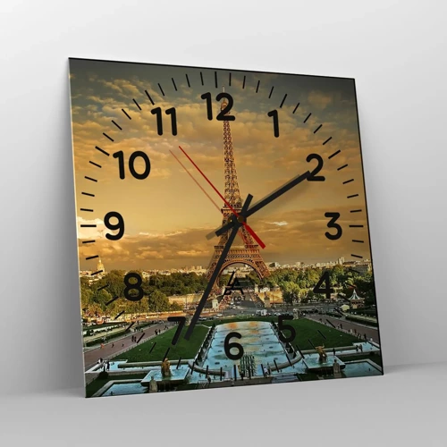 Horloge murale - Pendule murale - La reine de Paris - 30x30 cm