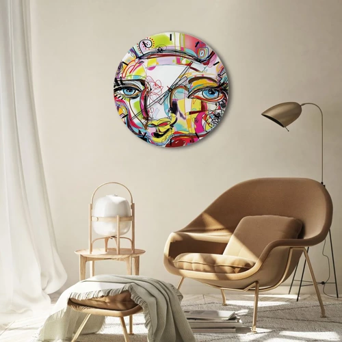 Horloge murale - Pendule murale - La richesse de l'Art du chat - 30x30 cm