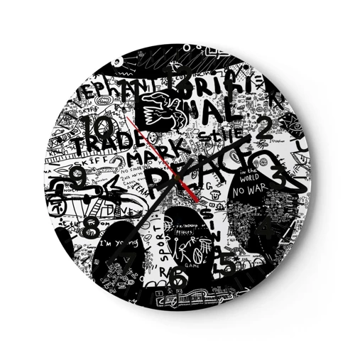 Horloge murale - Pendule murale - La richesse des rues - 40x40 cm