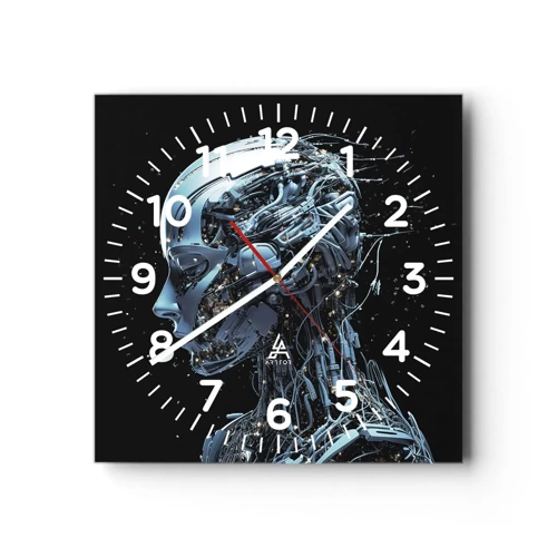 Horloge murale - Pendule murale - La technologie est une femme - 30x30 cm