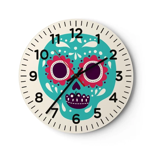 Horloge murale - Pendule murale - La vie – du plaisir jusqu'à la mort - 40x40 cm