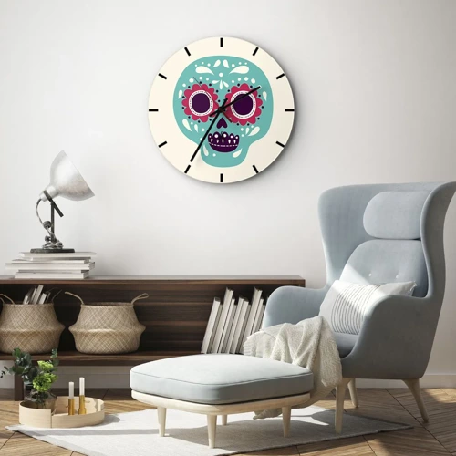 Horloge murale - Pendule murale - La vie – du plaisir jusqu'à la mort - 40x40 cm