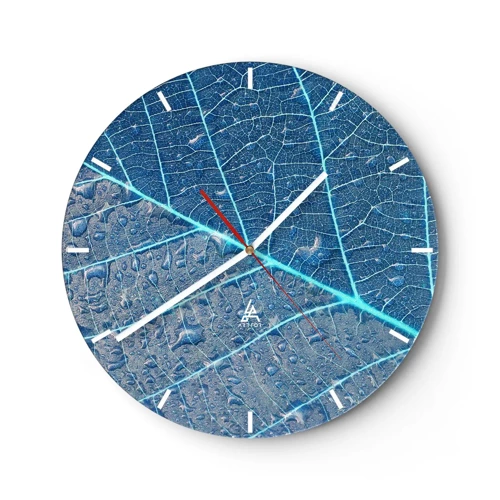 Horloge murale - Pendule murale - La vie en bleu - 30x30 cm