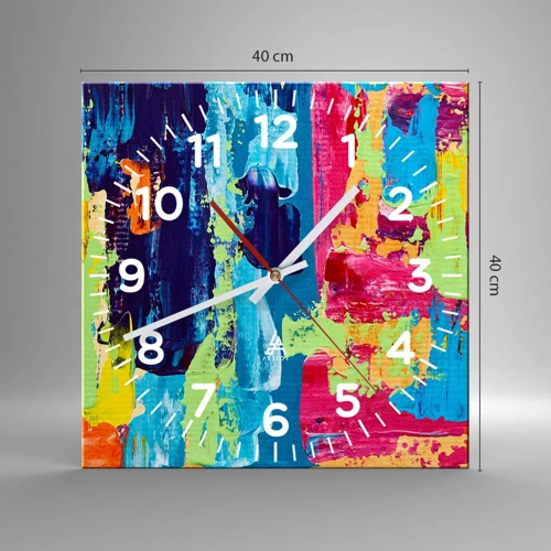 Horloge murale - Pendule murale - La vie est belle! - 40x40 cm