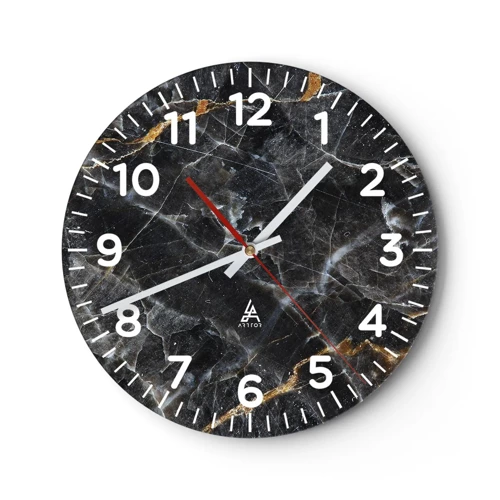 Horloge murale - Pendule murale - La vie intérieure de la pierre - 30x30 cm