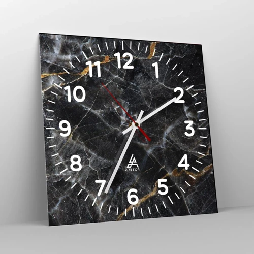 Horloge murale - Pendule murale - La vie intérieure de la pierre - 40x40 cm