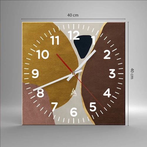 Horloge murale - Pendule murale - L'abstraction – une place dans l'espace - 40x40 cm