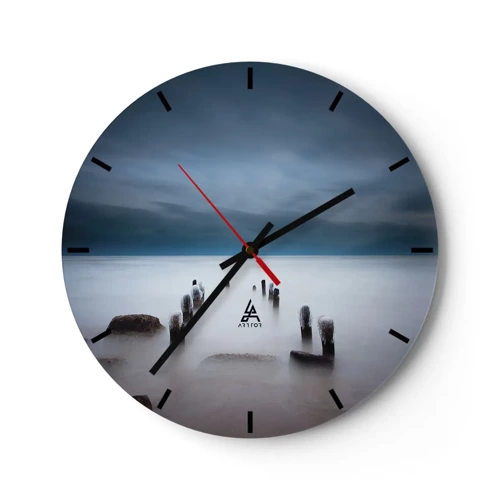 Horloge murale - Pendule murale - Lac pensif - 30x30 cm