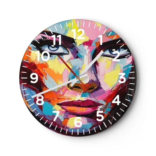 Horloge murale - Pendule murale - L'âme aussi est colorée - 30x30 cm