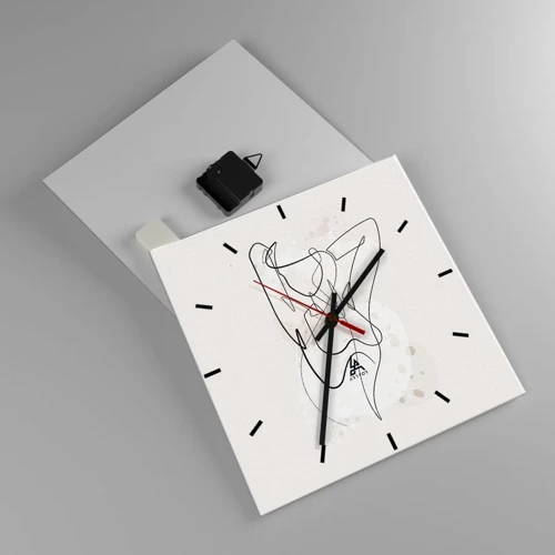 Horloge murale - Pendule murale - L'art de la séduction - 30x30 cm