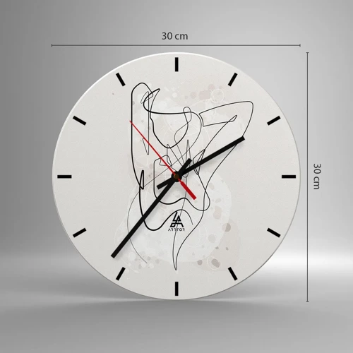 Horloge murale - Pendule murale - L'art de la séduction - 30x30 cm