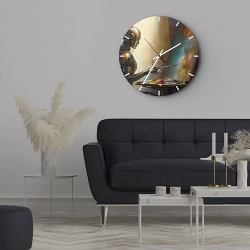 Horloge murale - Pendule murale - L'art du futur - 30x30 cm