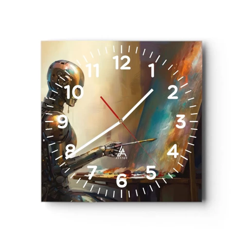Horloge murale - Pendule murale - L'art du futur - 40x40 cm