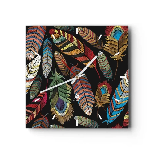 Horloge murale - Pendule murale - Le carnaval des oiseaux - 30x30 cm