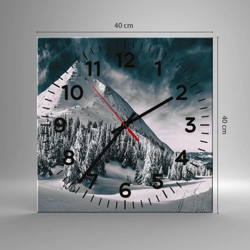 Horloge murale - Pendule murale - Le pays de la neige et de la glace - 40x40 cm