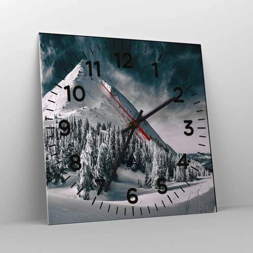 Horloge murale - Pendule murale - Le pays de la neige et de la glace - 40x40 cm