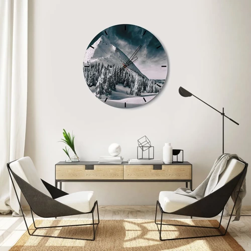 Horloge murale - Pendule murale - Le pays de la neige et de la glace - 40x40 cm