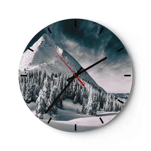 Horloge murale - Pendule murale - Le pays de la neige et de la glace - 40x40 cm