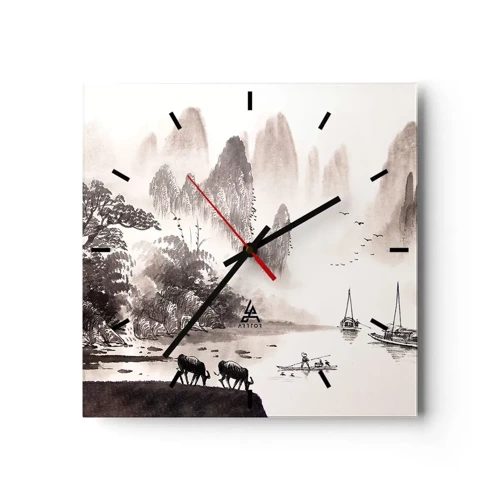 Horloge murale - Pendule murale - Le quotidien exotique de l'Orient - 30x30 cm