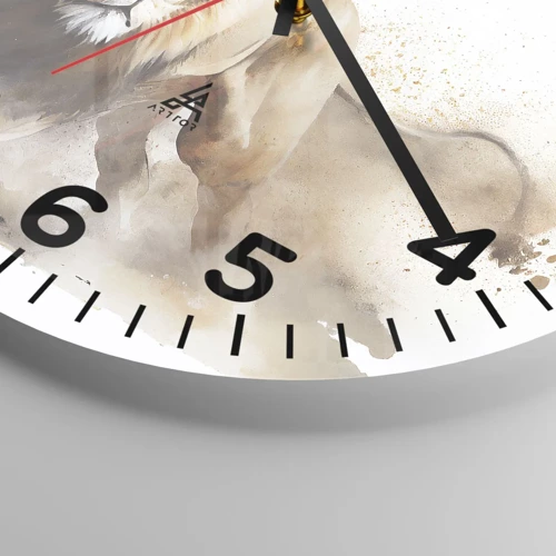 Horloge murale - Pendule murale - Le roi bougea - 30x30 cm