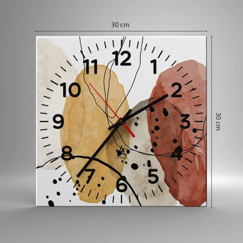 Horloge murale - Pendule murale - Léger et transparent comme l'air - 30x30 cm