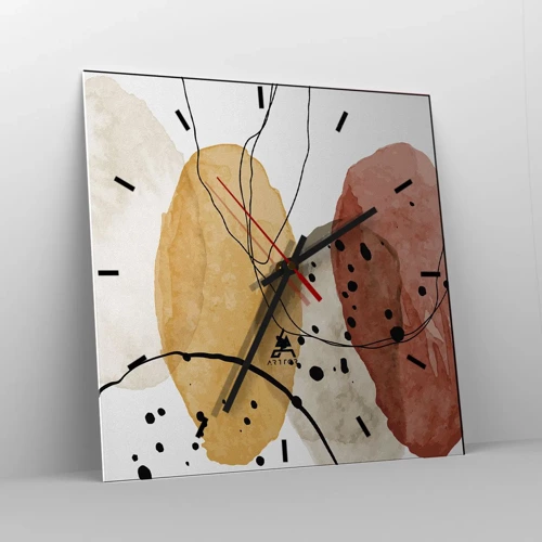 Horloge murale - Pendule murale - Léger et transparent comme l'air - 30x30 cm